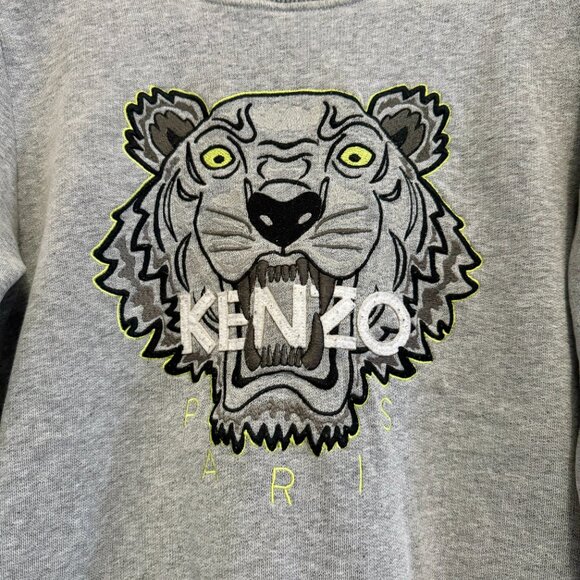 Kenzo Paris Tiger Sweatshirt Grey Crewneck Size XS or 14A (kids) - Picture 2 of 8